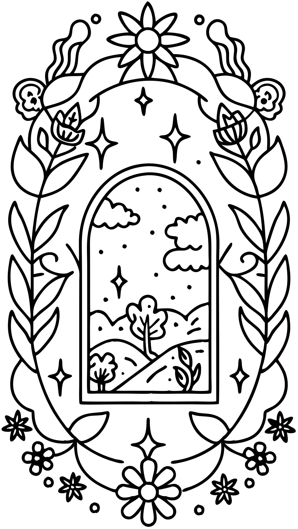 framed coloring pages